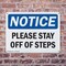 Signmission Please Stay Off Of Steps, 14 in W x Rectangle, Plastic OS-2PACK-NS-P-1014-L-17596 - alternate 3